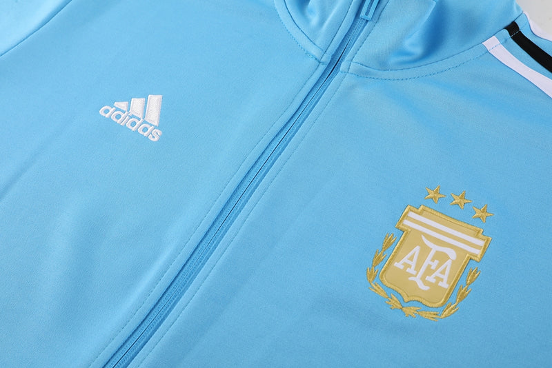 Conjunto Agasalho de Treino Argentina 2023/24 Zíper Longo Azul