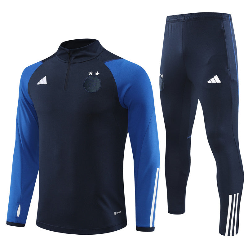 Kit de Treino Argélia 2023/24 Meio Zíper Azul