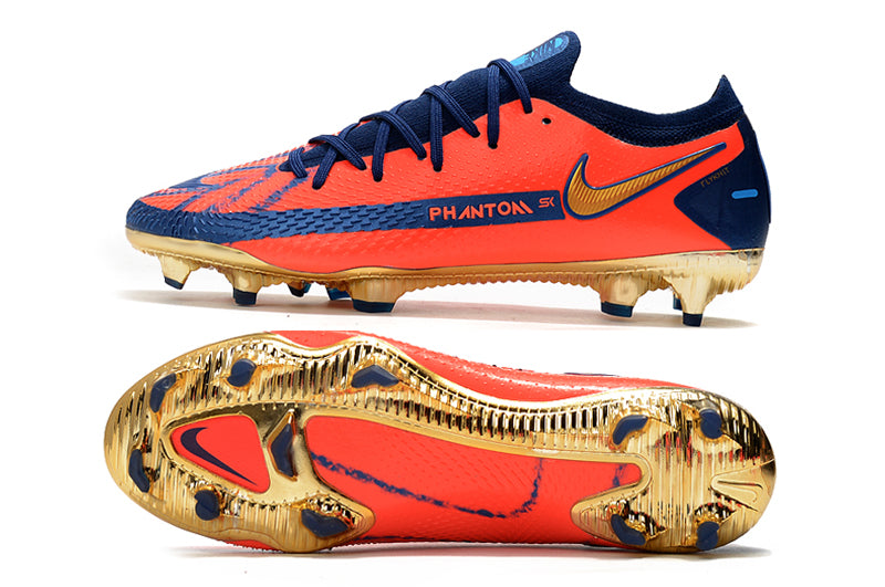 Chuteira Campo Nike Phantom GT2 Elite Vermelho e Azul