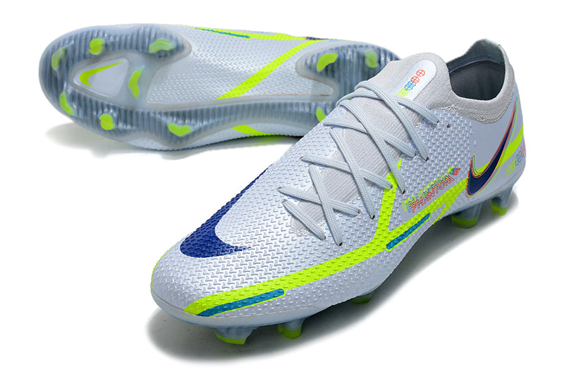 Chuteira Campo Nike Phantom GT2 Elite Cinza e Verde