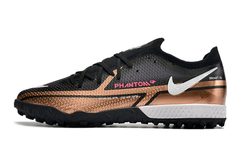 Chuteira Society Nike Phantom GT Pro Preto e Cobre