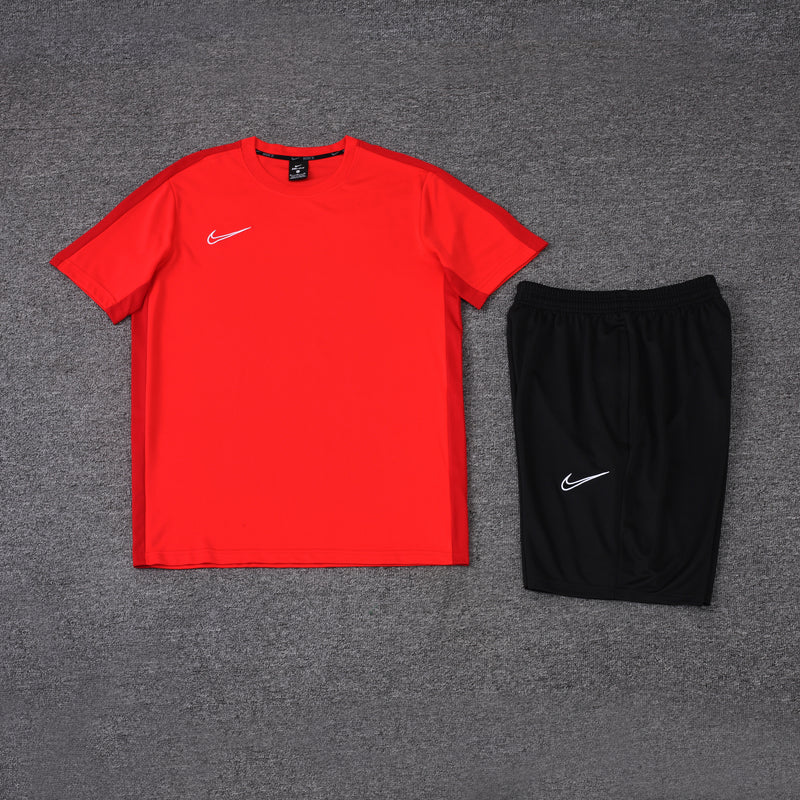 Kit Camisa e Short Nike  Dri-Fit  Vermelho e Preto