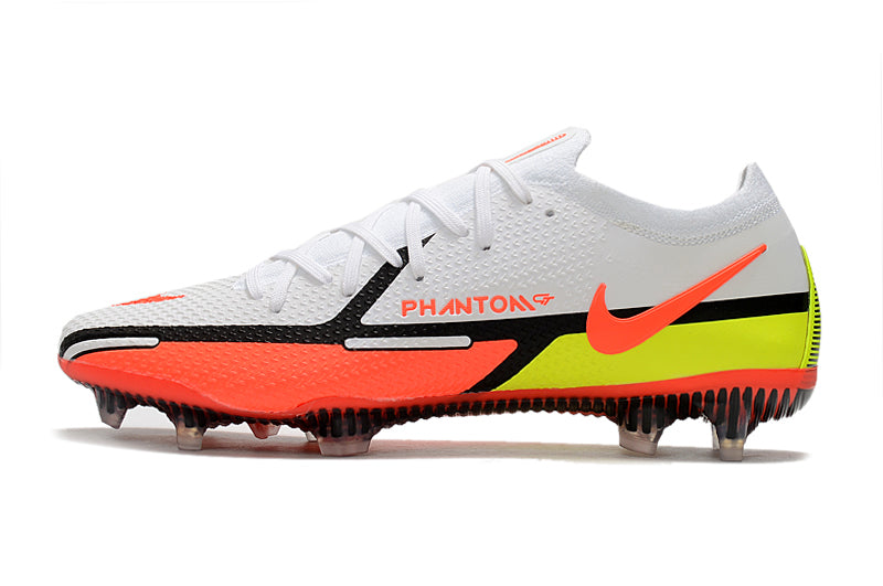 Chuteira Campo Nike Phantom GT2 Elite Branco e Laranja