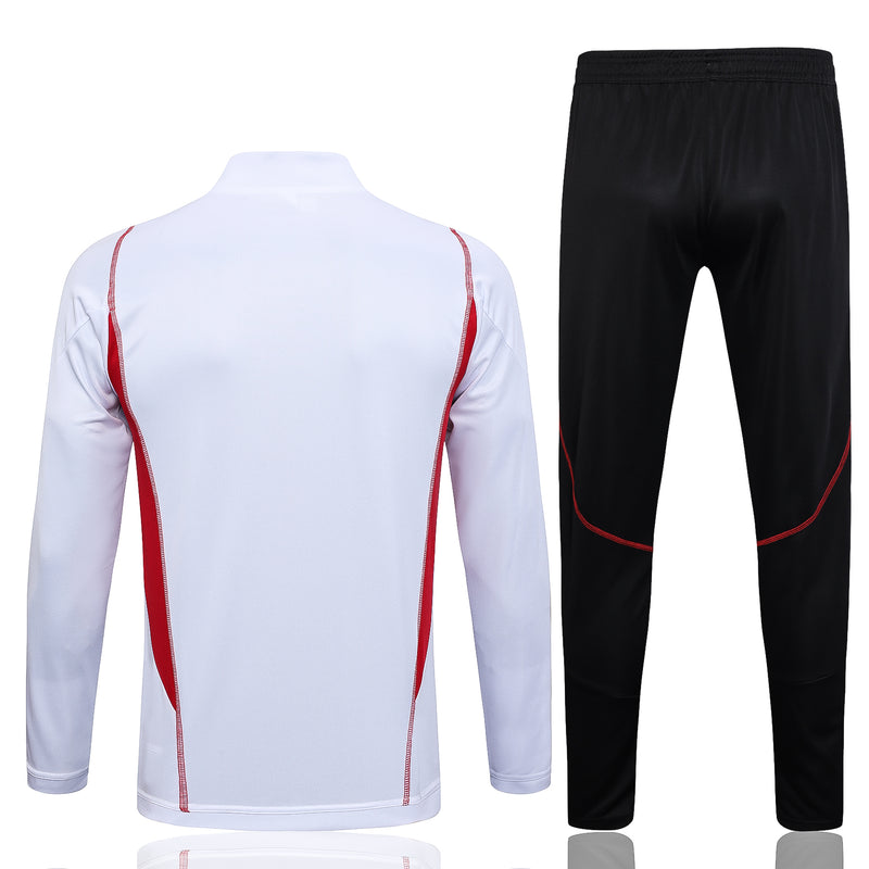 Kit de Treino São Paulo 2023/24 Meio Zíper Branco