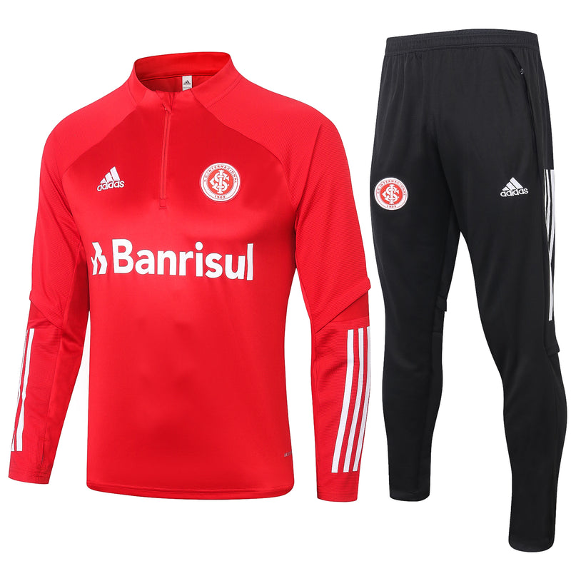 Kit de Treino Internacional 2020/21 Meio Zíper Vermelho