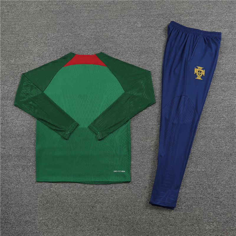 Kit de Treino Portugal 2023/24 Meio Zíper Verde