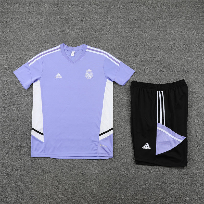 Camisa e Short Real Madrid Treino 22/23 Roxo