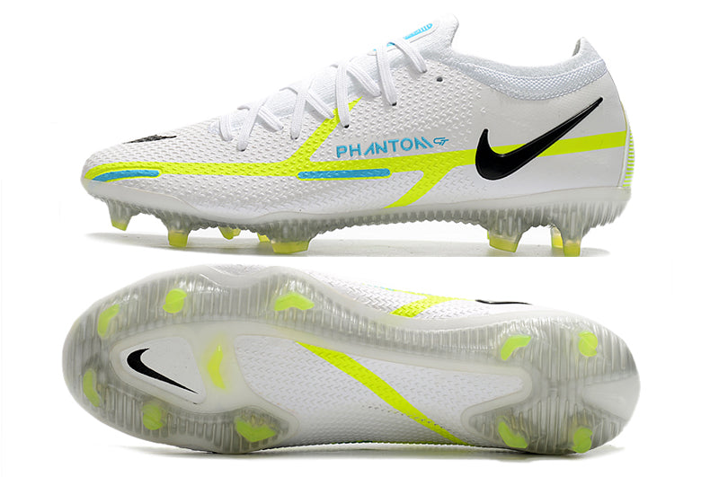 Chuteira Campo Nike Phantom GT2 Elite Branca e Verde