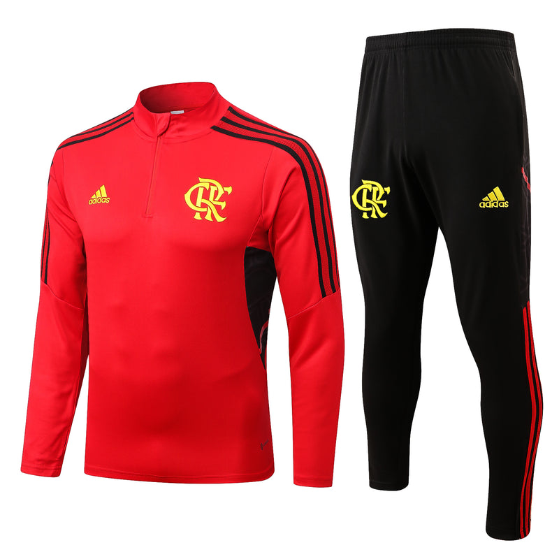 Kit de Treino Flamengo 2022/23 Meio Zíper Vermelho