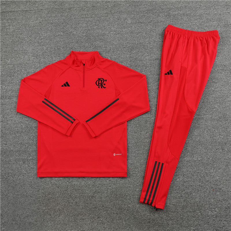 Kit de Treino Flamengo 2023/24 Meio Zíper Vermelho