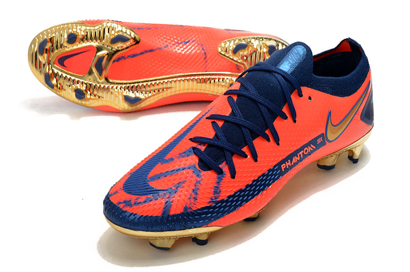 Chuteira Campo Nike Phantom GT2 Elite Vermelho e Azul