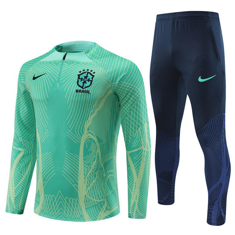 Kit de Treino Brasil 2022/23 Meio Zíper Verde - Lp Sports Wear 