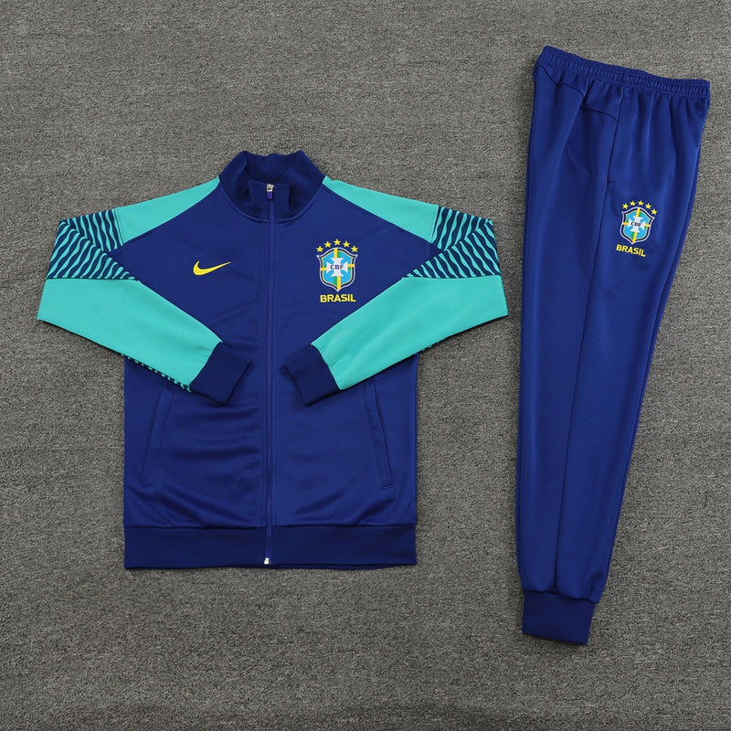 Conjunto Agasalho de Treino Brasil 2023/24 Zíper Longo