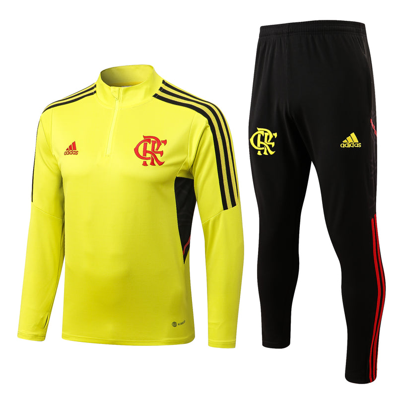 Kit de Treino Flamengo 2022/23 Meio Zíper Amarelo