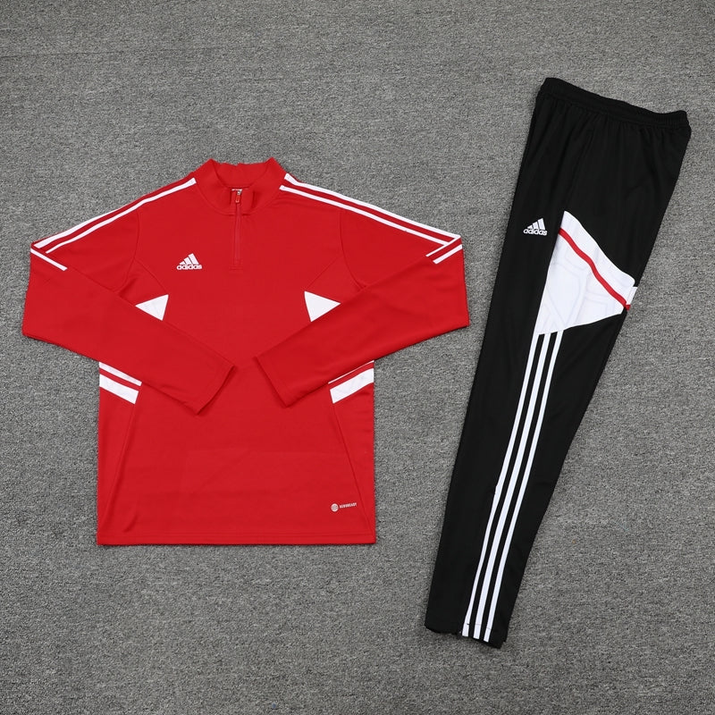 Conjunto Adidas Dri-Fit Vermelho e Branco