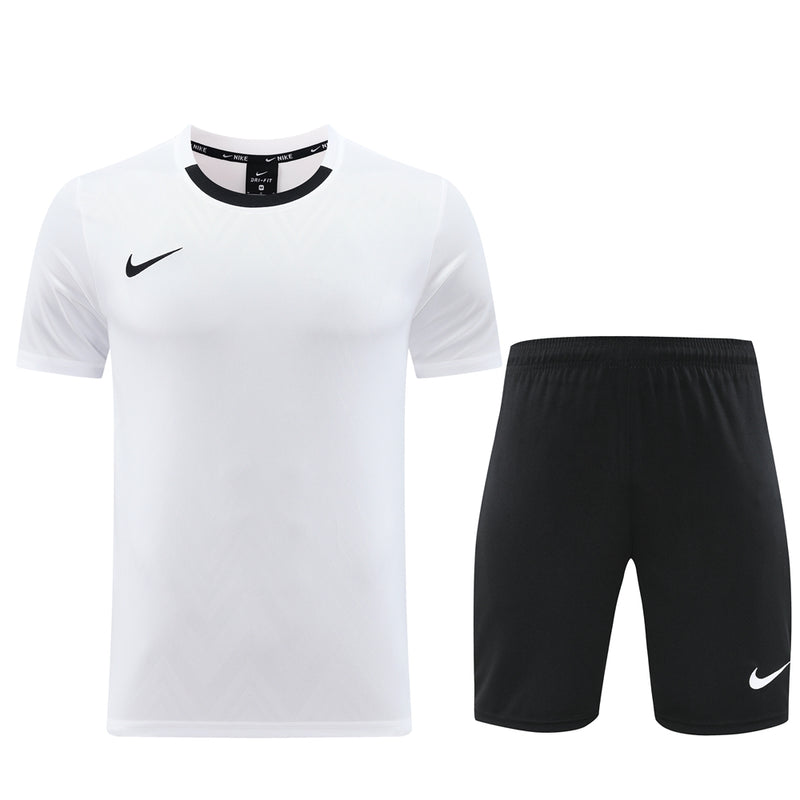 Kit Camisa e Short Nike Dri-Fit Branco e Preto