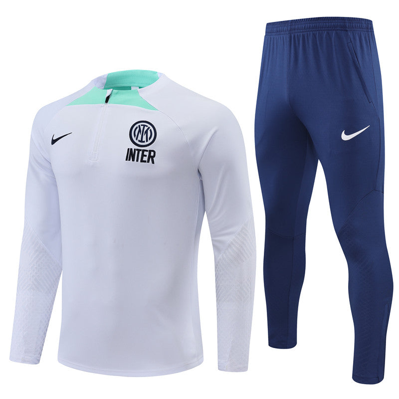 Kit de Treino Inter de Milão 2022/23 Meio Zíper Branco