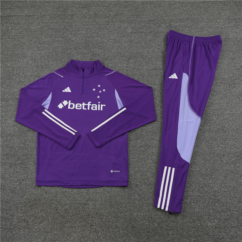 Kit de Treino Cruzeiro 2023/24 Meio Zíper Roxo