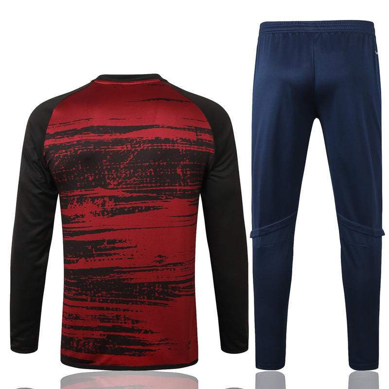 Kit de Treino Arsenal Gola Redonda 2020/21 Preto e Vermelho