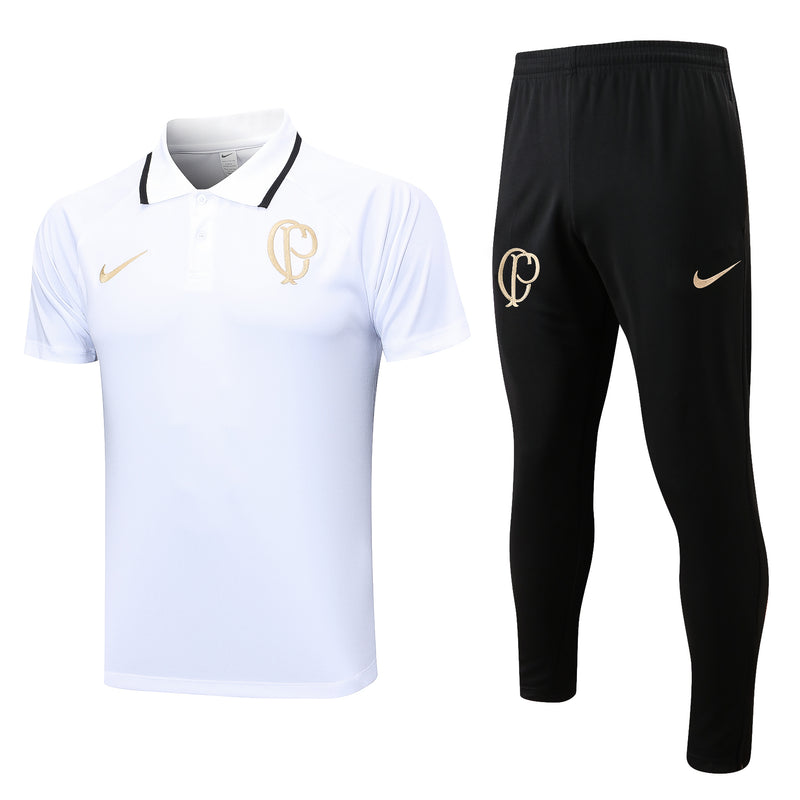 Conjunto de Treino do Corinthians 2023/24 Camisa Polo e Calça de Treino