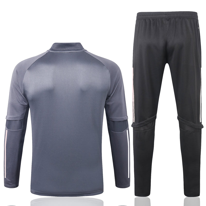 Kit de Treino Alemanha 2020/21 Meio Zíper Cinza