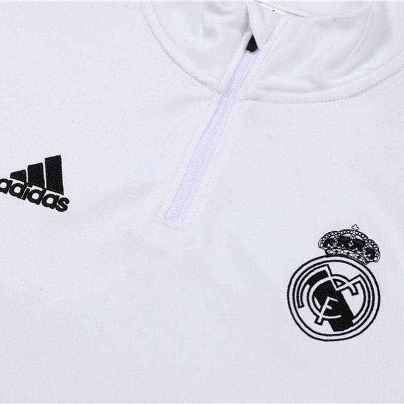 Kit de Treino Real Madrid 2022/23 Meio Zíper Branco - Lp Sports Wear 