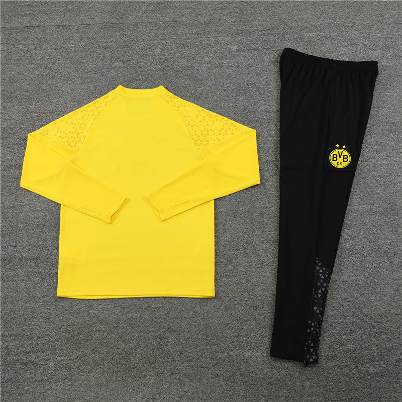 Kit de Treino Borussia Dortmund 2023/24 Meio Zíper Amarelo