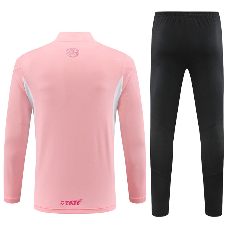 Kit de Treino Argélia 2023/24 Meio Zíper Rosa e Branco