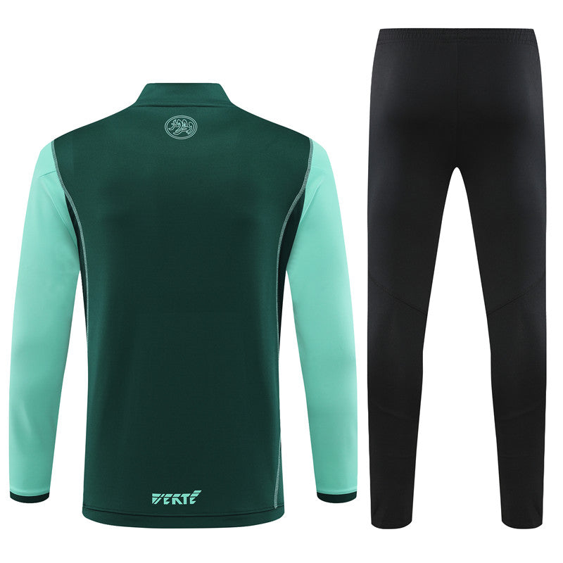 Kit de Treino Argélia 2023/24 Meio Zíper Verde