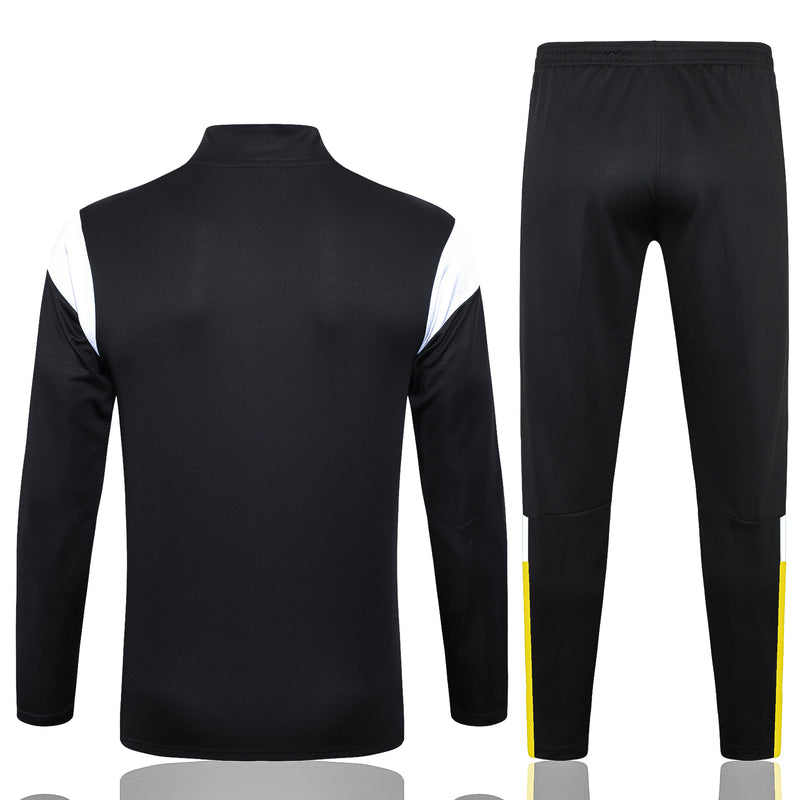 Kit de Treino Borussia Dortmund 2023/24 Meio Zíper Preto