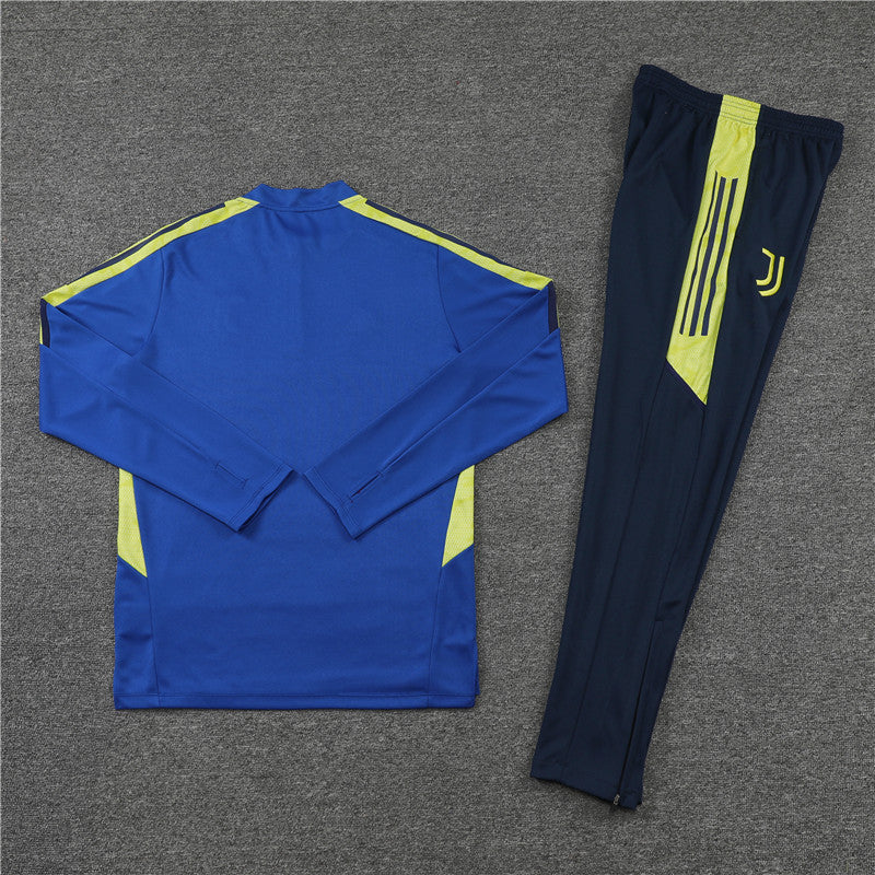 Kit de Treino Juventus 2021/22 Meio Zíper Azul