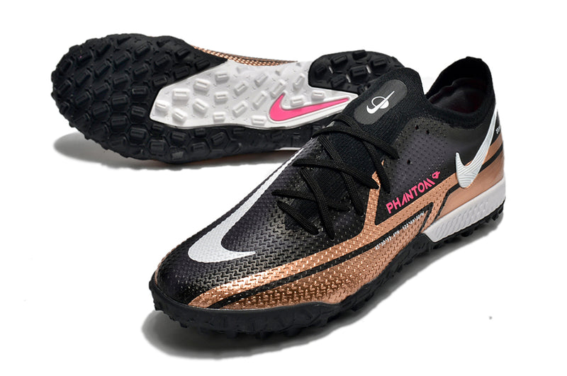 Chuteira Society Nike Phantom GT Pro Preto e Cobre