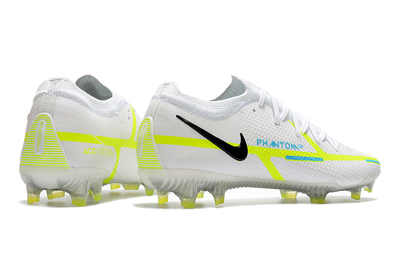 Chuteira Campo Nike Phantom GT2 Elite Branca e Verde