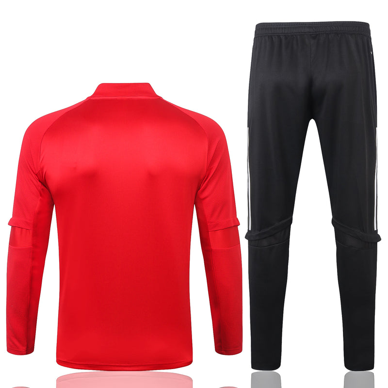 Kit de Treino Internacional 2020/21 Meio Zíper Vermelho