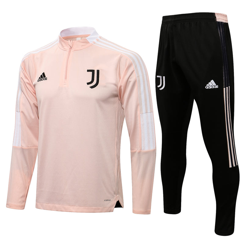 Kit de Treino Juventus 2021/22  Meio Zíper Rosa