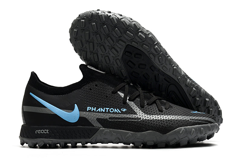 Chuteira Society Nike Phantom GT Pro Preto e Azul