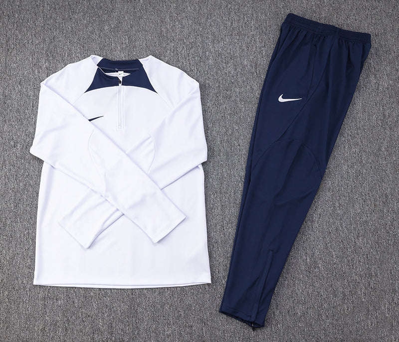 Conjunto Nike Dri-Fit Branco e Azul