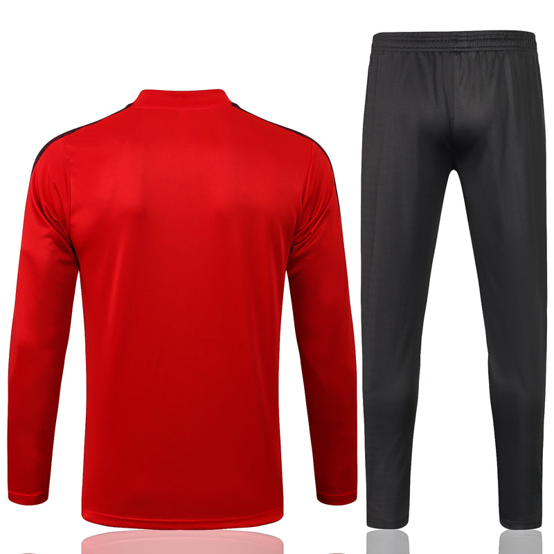 Kit de Treino Flamengo 2021/22 Meio Zíper Vermelho