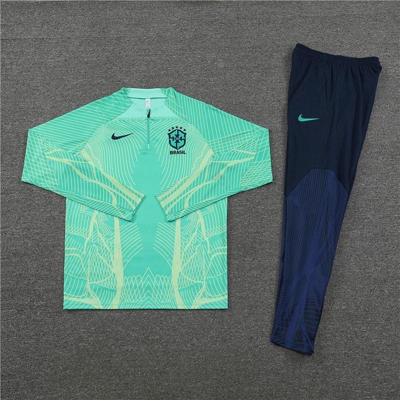 Kit de Treino Brasil 2022/23 Meio Zíper Verde - Lp Sports Wear 