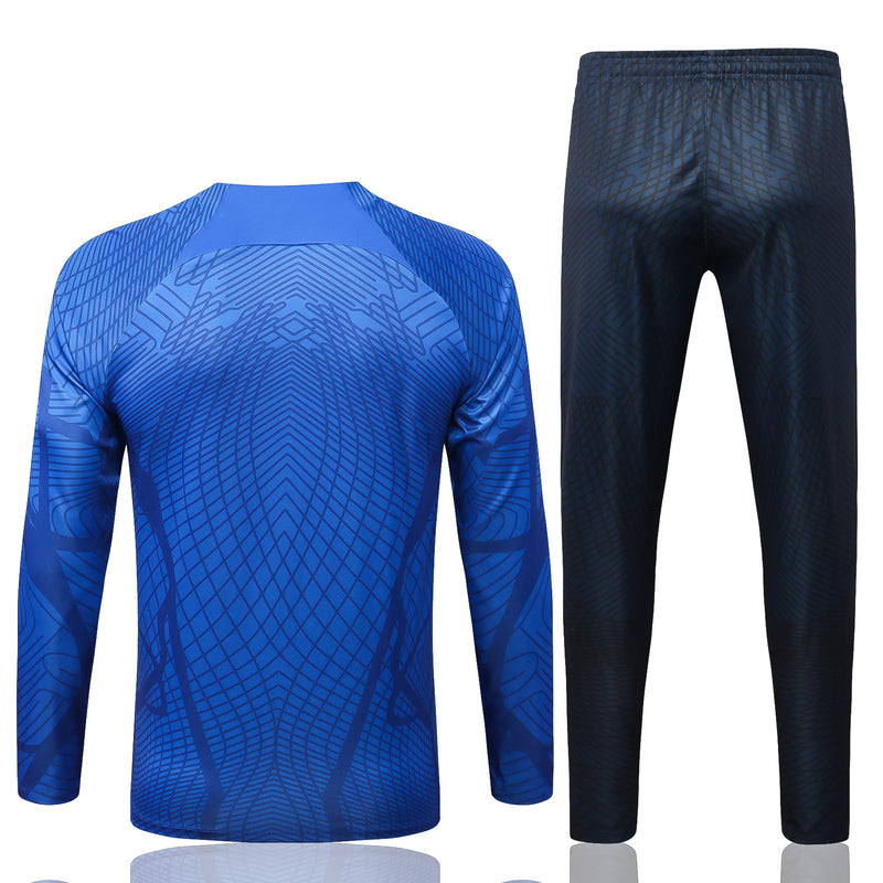 Kit de Treino França 2022/23 Meio Zíper Azul Claro