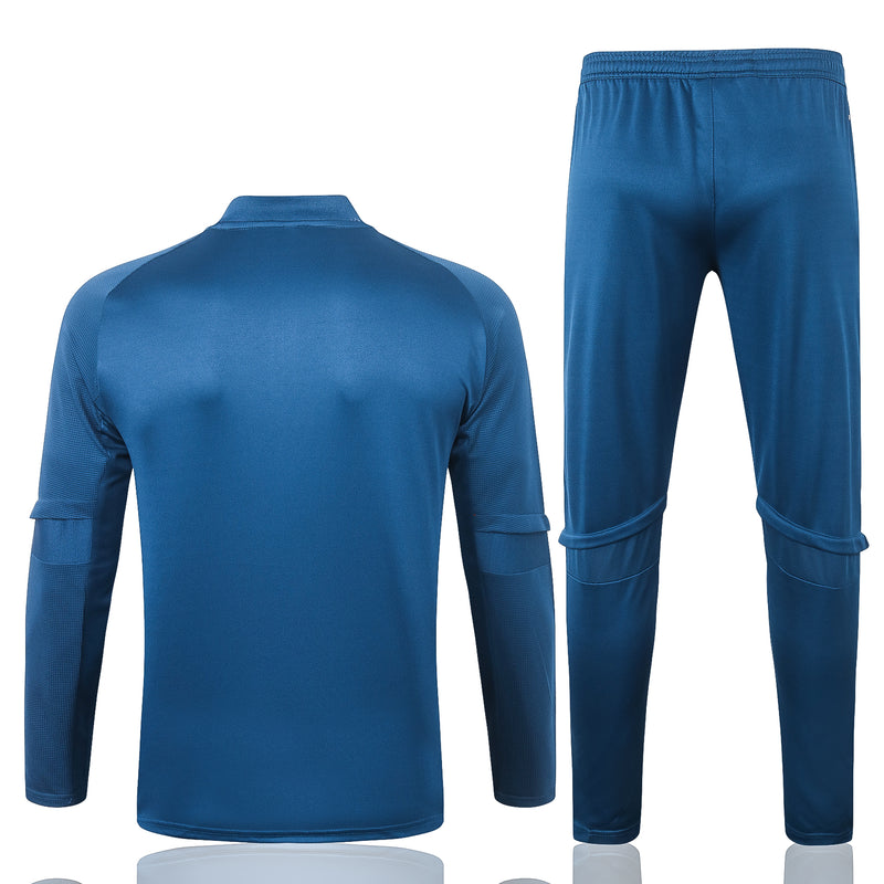 Kit de Treino Flamengo 2020/21 Meio Zíper Azul