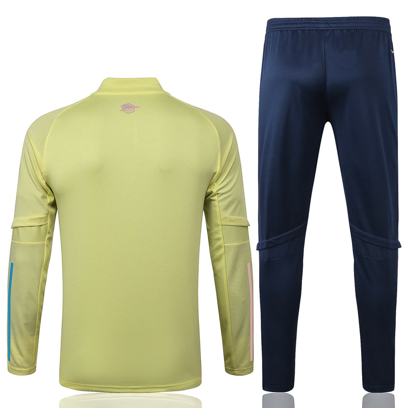 Kit de Treino Arsenal 2020/21 Meio Zíper Amarelo