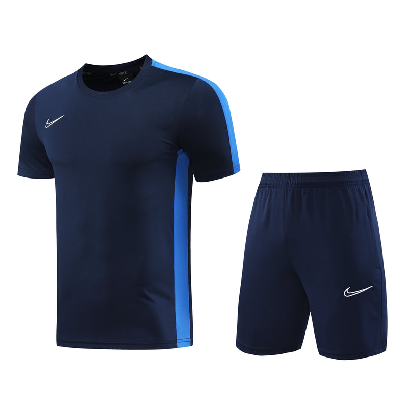 Kit Camisa e Short Nike  Dri-Fit Azul dois tons