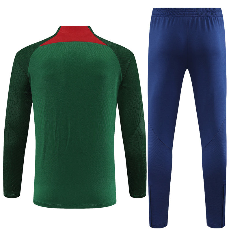 Kit de Treino Portugal 2023/24 Meio Zíper Verde