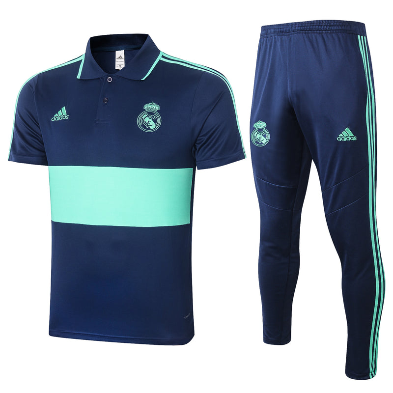 Conjunto de Treino do Real Madrid 2020/21 Camisa Polo e Calça de Treino