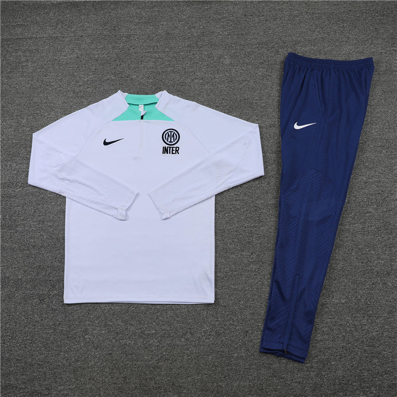 Kit de Treino Inter de Milão 2022/23 Meio Zíper Branco