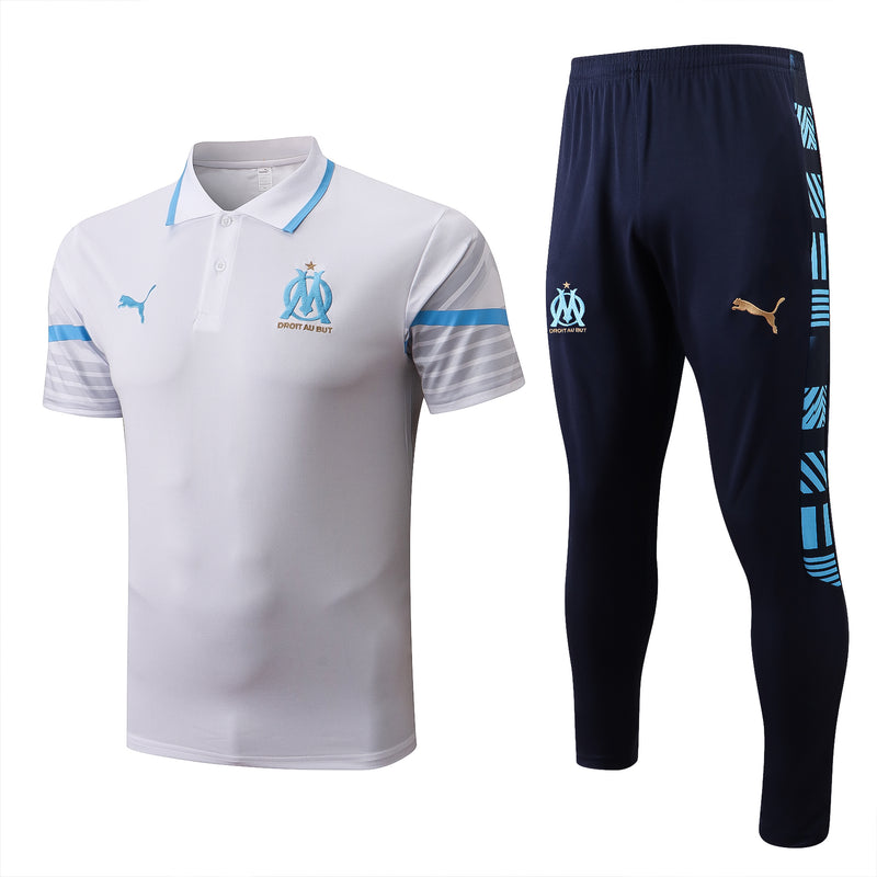 Conjunto de Treino do Olympique de Marseille 2022/23 Camisa Polo e Calça de Treino