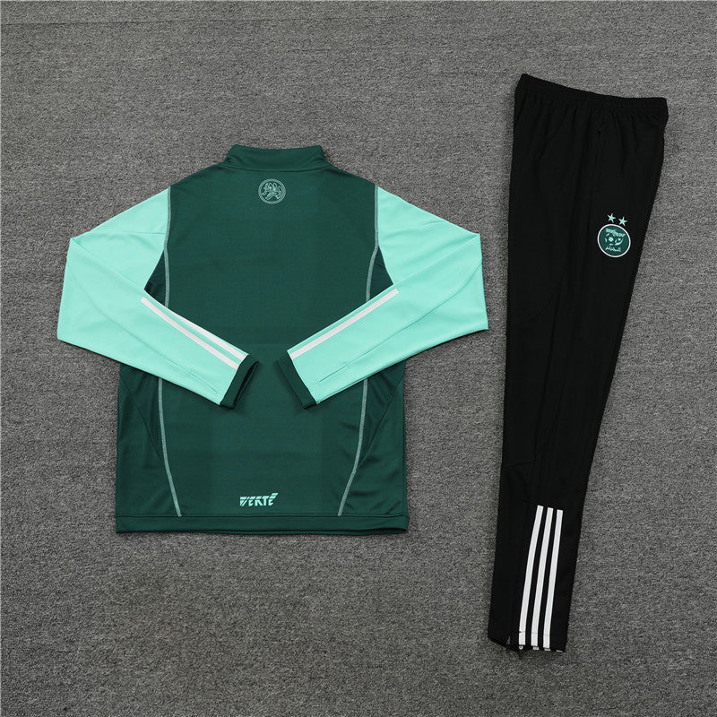 Kit de Treino Argélia 2023/24 Meio Zíper Verde