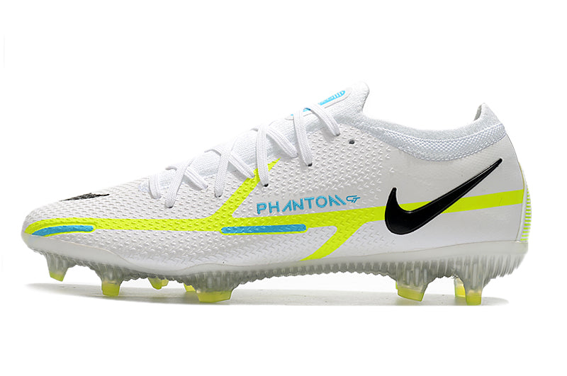 Chuteira Campo Nike Phantom GT2 Elite Branca e Verde