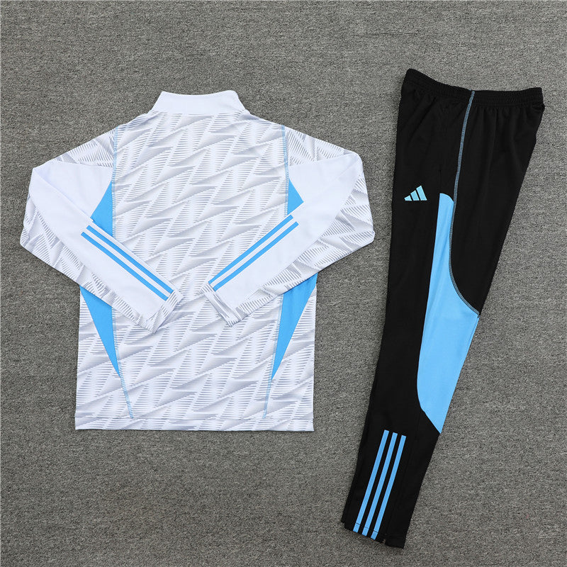 Kit de Treino Argentina 2023/24 Meio Zíper Branco